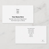 Music Storeロゴ楽器Tech White 名刺 (正面/裏面)