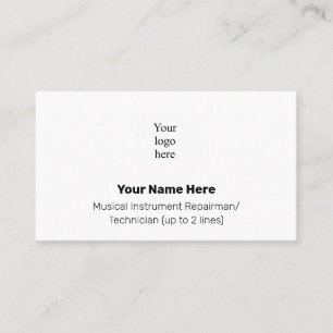 Music Storeロゴ楽器Tech White 名刺