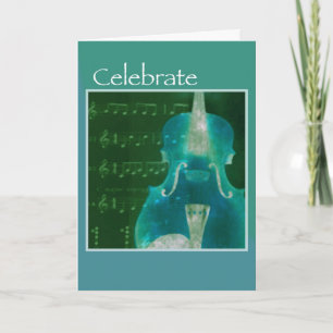 Music Strings誕生日モダン, カード