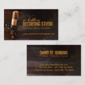 Music Studioマイク名刺 名刺 (正面/裏面)