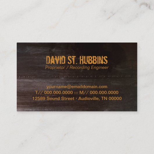 Music Studioマイク名刺 名刺 (裏面)