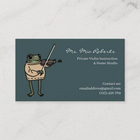 Music Teacher Buisness Card 名刺 (正面)