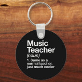 Music Teacher Definition Fun Ck To School First Da キーホルダー (正面)