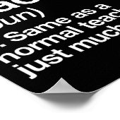 Music Teacher Definition Fun Ck To School First Da ポスター (角)