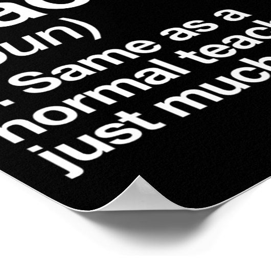 Music Teacher Definition Fun Ck To School First Da ポスター (角)