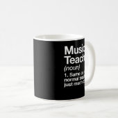 Music Teacher Definition Funny Back To School Firs コーヒーマグカップ (正面右)