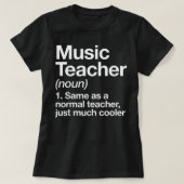 Music Teacher Definition Funny Back To School Firs Tシャツ (デザイン正面)