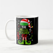 Music Teacher Elf Christmas Family Matching Xmas G コーヒーマグカップ (左)