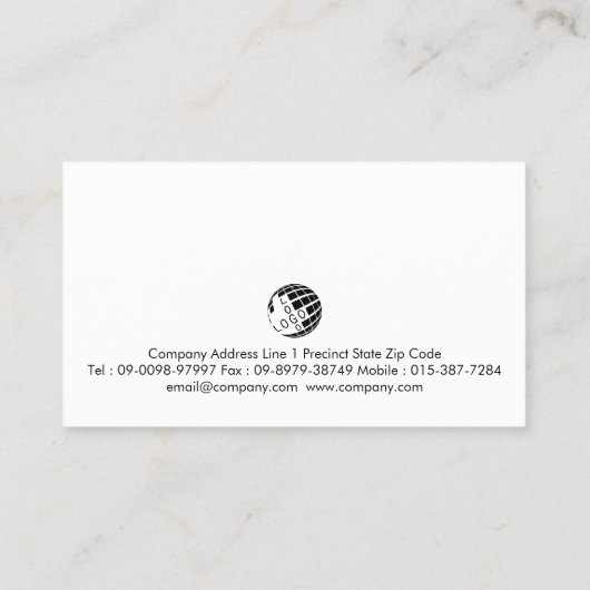 Music Teacher French Horn Icon Music 名刺 (裏面)