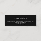 Music teacher guitar private lessons スキニー名刺 (裏面)