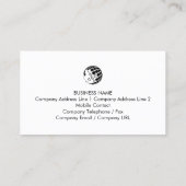 Music Teacher Monogram Business Card 名刺 (裏面)