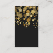 Music Teacher Musical Clef Logo Black Glitter 名刺 (裏面)