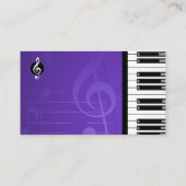 Music Teacher | Piano Keys Purple 名刺 (裏面)