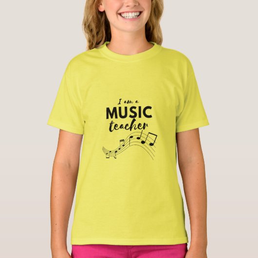 Music Teacher T-Shirt – Teach, Play, Repeat Tシャツ (正面)