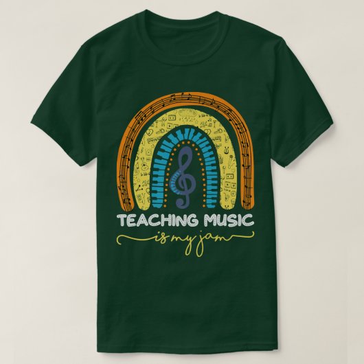 Music Teacher Teaching Music Is My Jam  Tシャツ (デザイン正面)