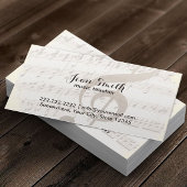 Music Teacher Vintage Music Notes 名刺