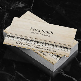 Music Teacher Vintage Piano Musical 名刺