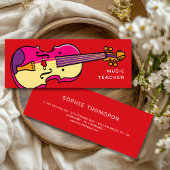 Music teacher violin private lessons スキニー名刺