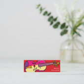 Music teacher violin private lessons スキニー名刺 (スタンド正面)