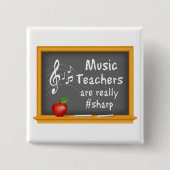 Music Teachers are Really # Sharp 缶バッジ (正面)