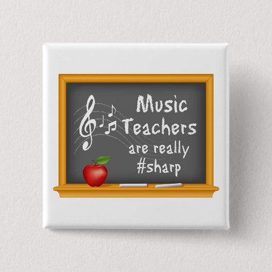 Music Teachers are Really # Sharp 缶バッジ (正面)