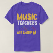 Music Teachers Are Sharp Musical Instructor Tシャツ (デザイン正面)