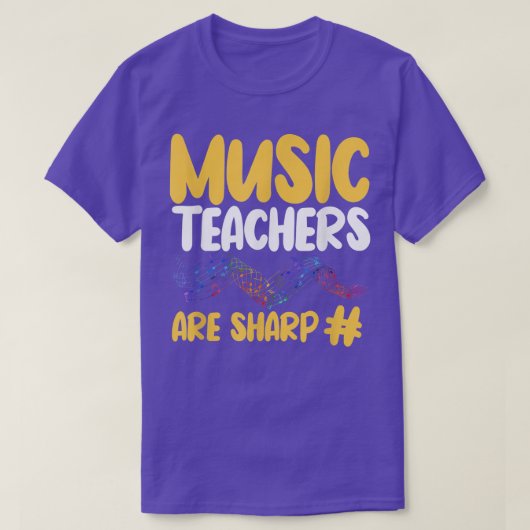 Music Teachers Are Sharp Musical Instructor Tシャツ (デザイン正面)
