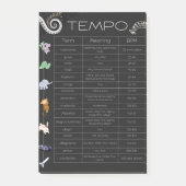 Music Tempo Chart post-it notes ポストイット (正面)