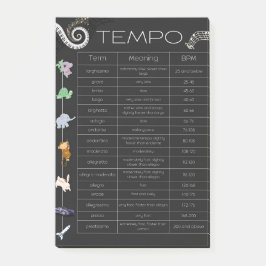 Music Tempo Chart post-it notes ポストイット
