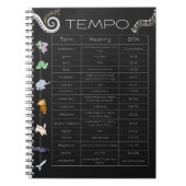 Music Tempo Chart spiral notebook ノートブック (正面)