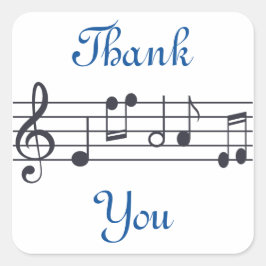 Music Thank Youステッカー スクエアシール