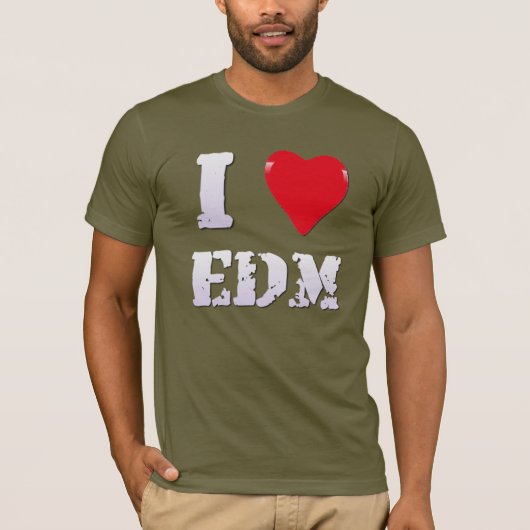 MUSIC THEME - AWESOME I LOVE EDM Tシャツ (正面)