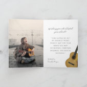 Music Theme Belated Birthday Card – Guitar Design カード (内部)
