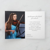 Music Theme Belated Birthday Card – Violin カード (内部)