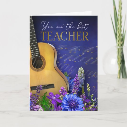 Music Theme Teacher Appreciation Card カード (正面)