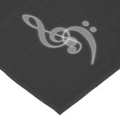 Music - TrebleとBassのクレフ、 音符記号 ショートテーブルランナー (コーナー)