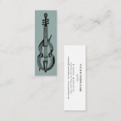 Music Treble Clef Chrome Personalized Mini Mini Bu スキニー名刺 (正面/裏面)