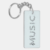 Music Typography キーホルダー (正面左)