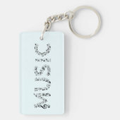 Music Typography キーホルダー (裏面)