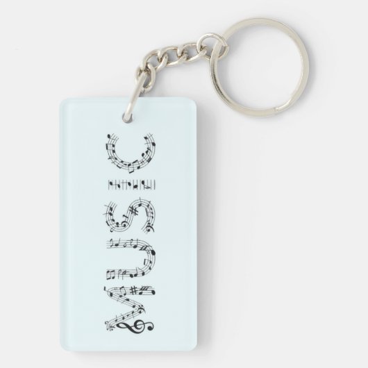 Music Typography キーホルダー (裏面)