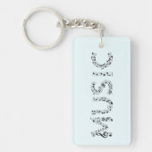 Music Typography キーホルダー (正面)