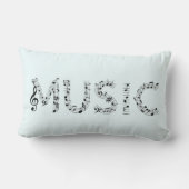 Music Typography Lumbar Throw Pillow ランバークッション (裏面)