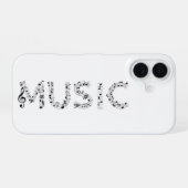 Music Typography Phone Case iPhone 16ケース (裏面横)