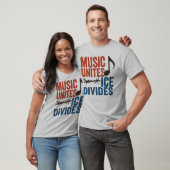 Music Unites ICE Divides l Latino Rights Activist  Tシャツ (ユニセックス)