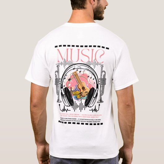 Music Vibes T-Shirt Tシャツ (裏面)