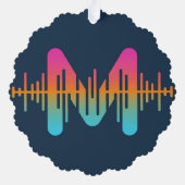 Music Waveデザイン オーナメントカード (裏面)