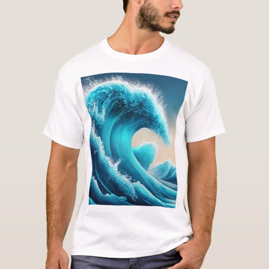 Music Wave海メンズグラフィックTシャツ Tシャツ (正面)