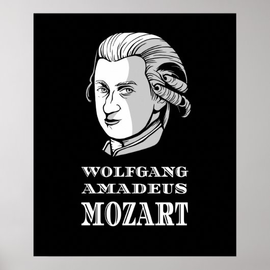 Music - Wolfgang Amadeus Mozart Portrait ポスター (正面)