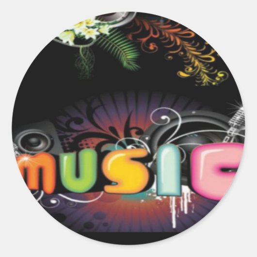 Música colores ラウンドシール (正面)