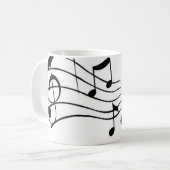 Música (Music) コーヒーマグカップ (正面左)